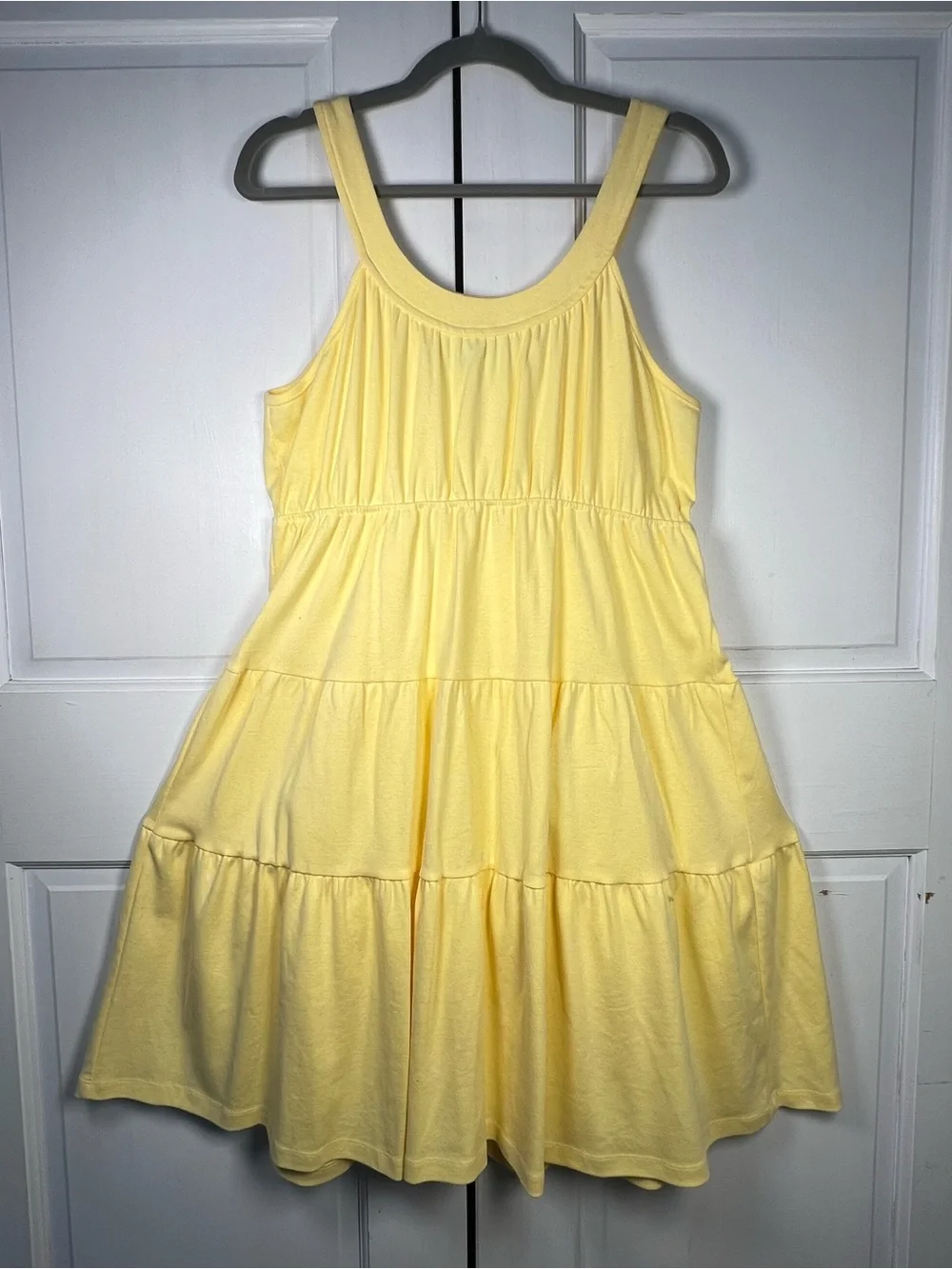 Fashion Bug A-line Tired Dress Sleeveless Sundress Yellow Sz XL - Picture 2 of 3
